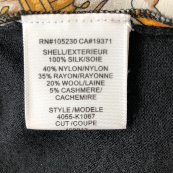 Joie Black Cardigan with Silk Front - Picture 7 of 8